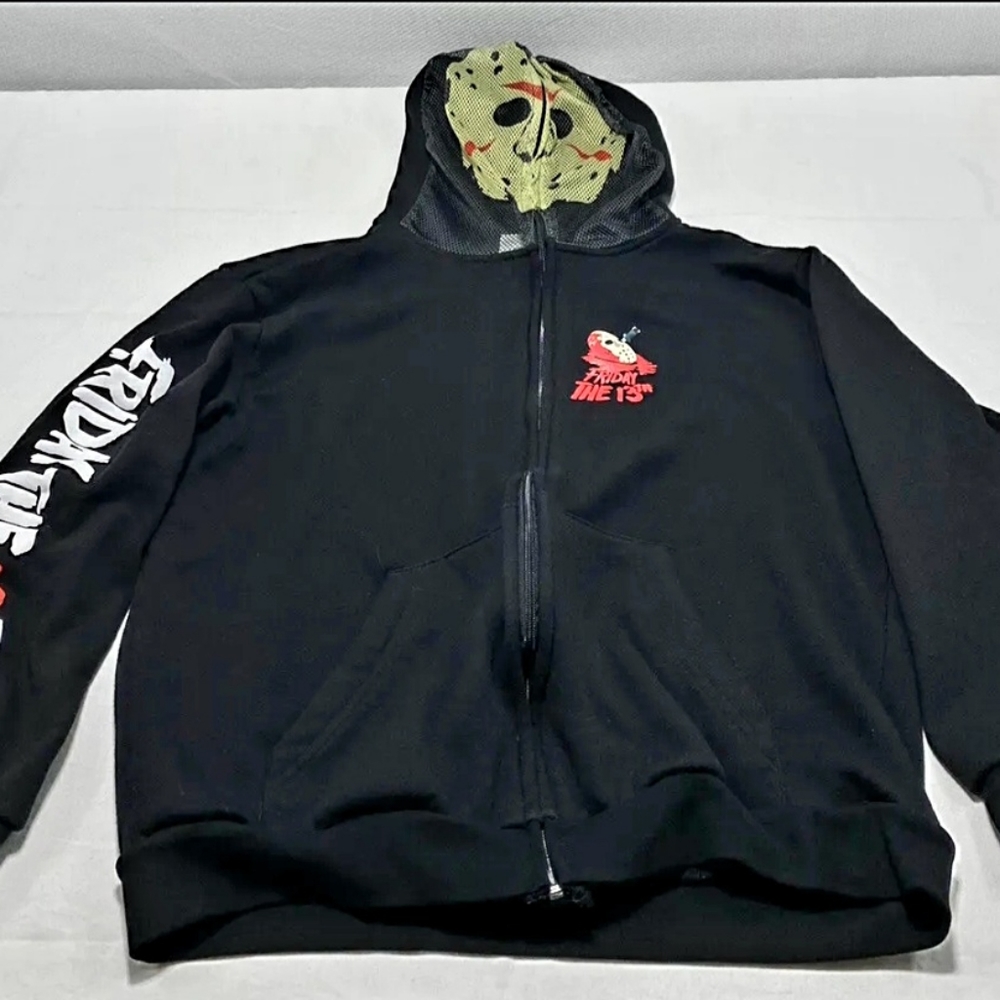 Friday the 13th face zip hoodie